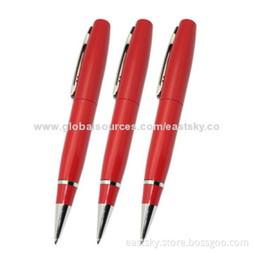 Custom Pen-shaped USB Drive, Warranty Free for 2 Years, Metal Material, Comes in Various Colors